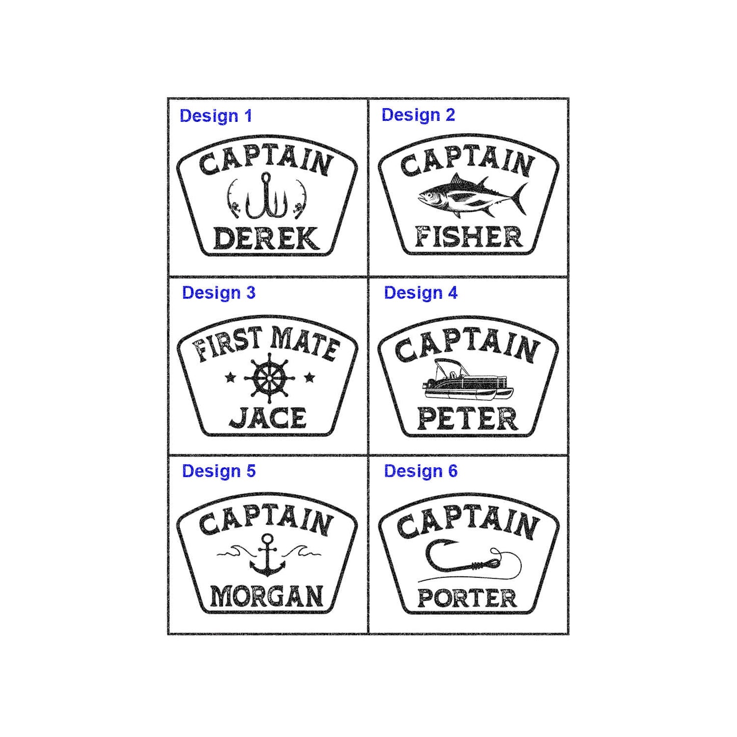 Custom Captain Hat with Engraved Leather Patch – Personalized First Mate Boating Hat Gift