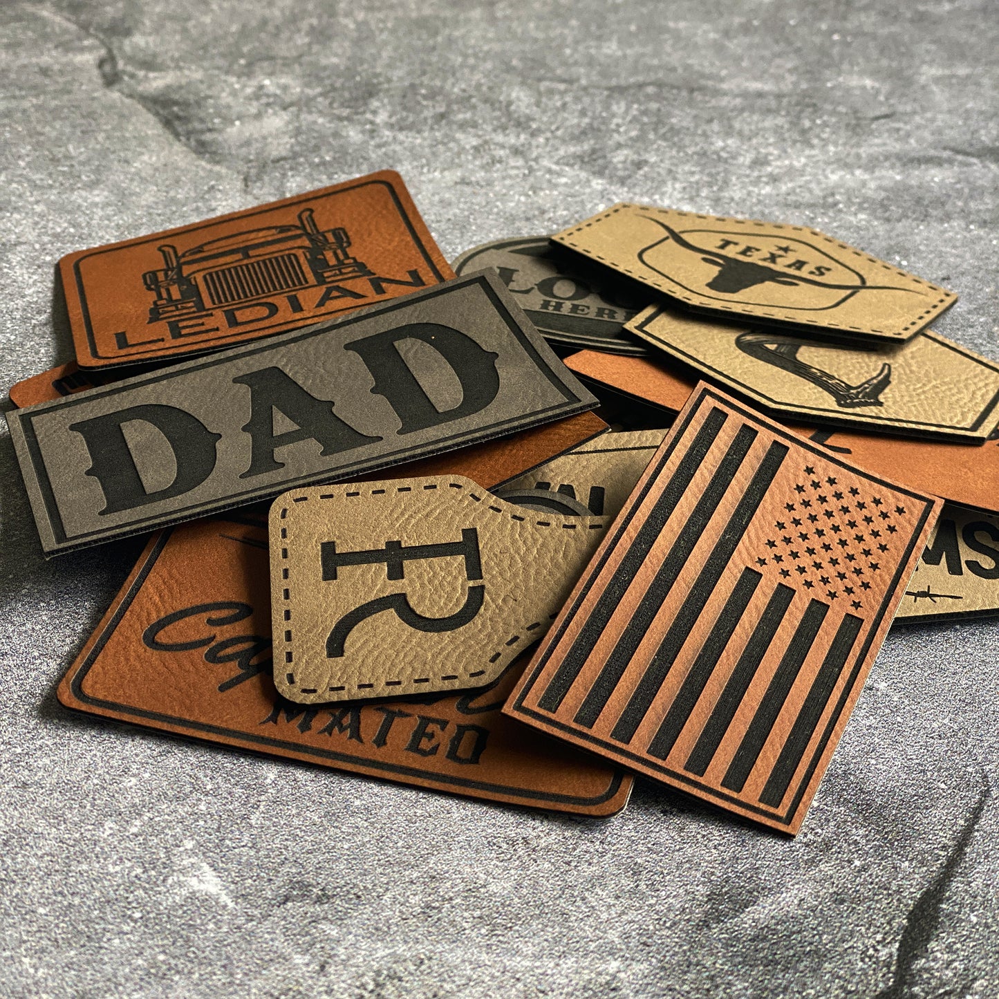 Custom Trucker Hat with 50 US States Leather Patch | Engraved 50 US States & Established Year | Personalized Gift for Men, Dad, State Roots