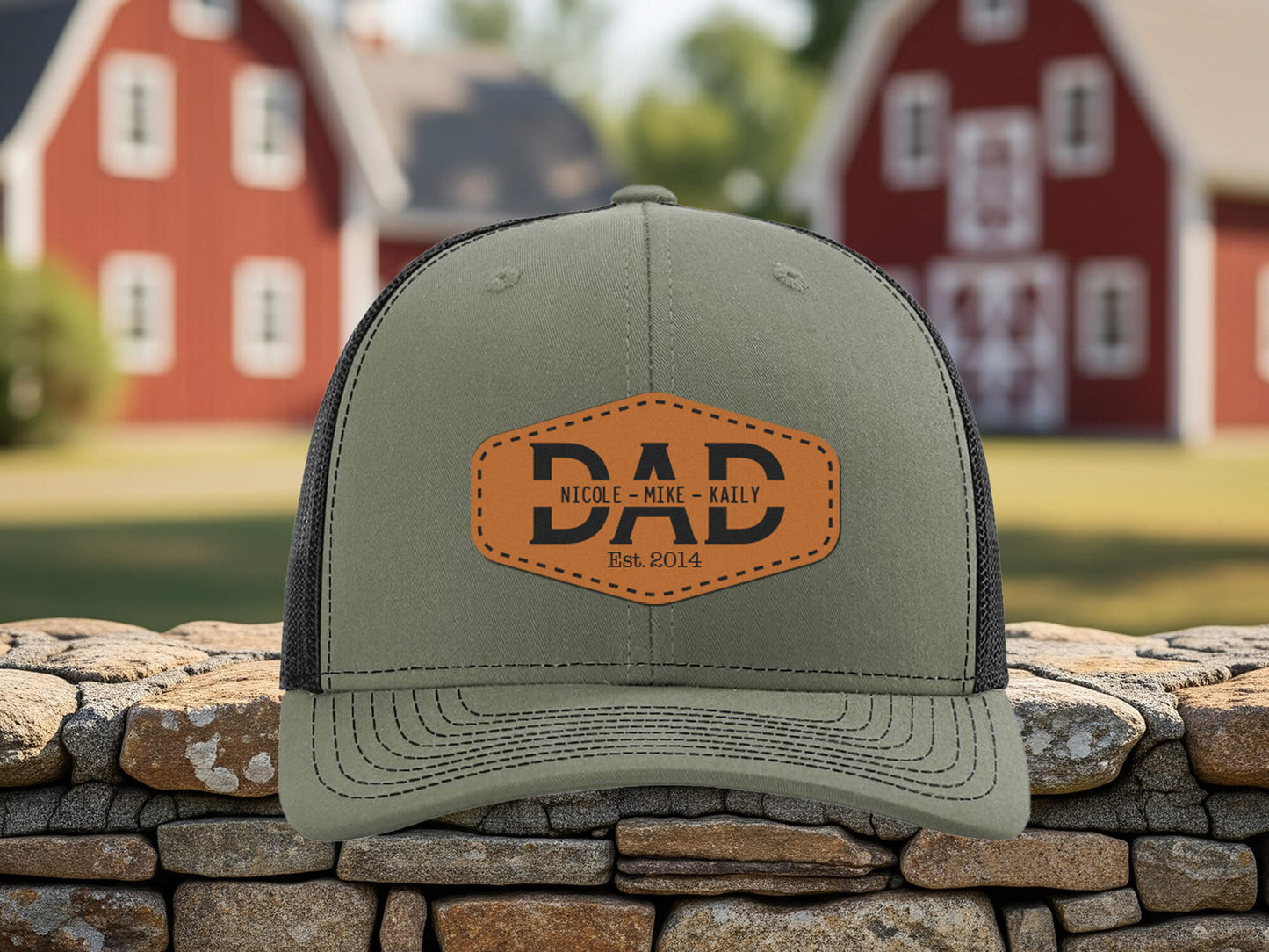 Personalized Dad Hat with Names, Custom Grandpa Hat for Men, Fathers Day Gift, Mens Christmas Gift, Papa Cap, Engraved Father Ball Cap