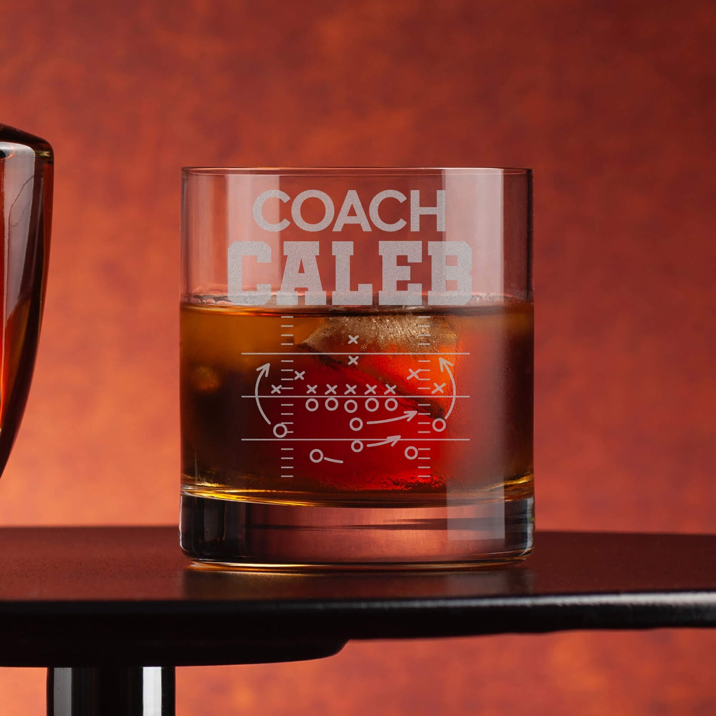 Personalized Football Whiskey Glass