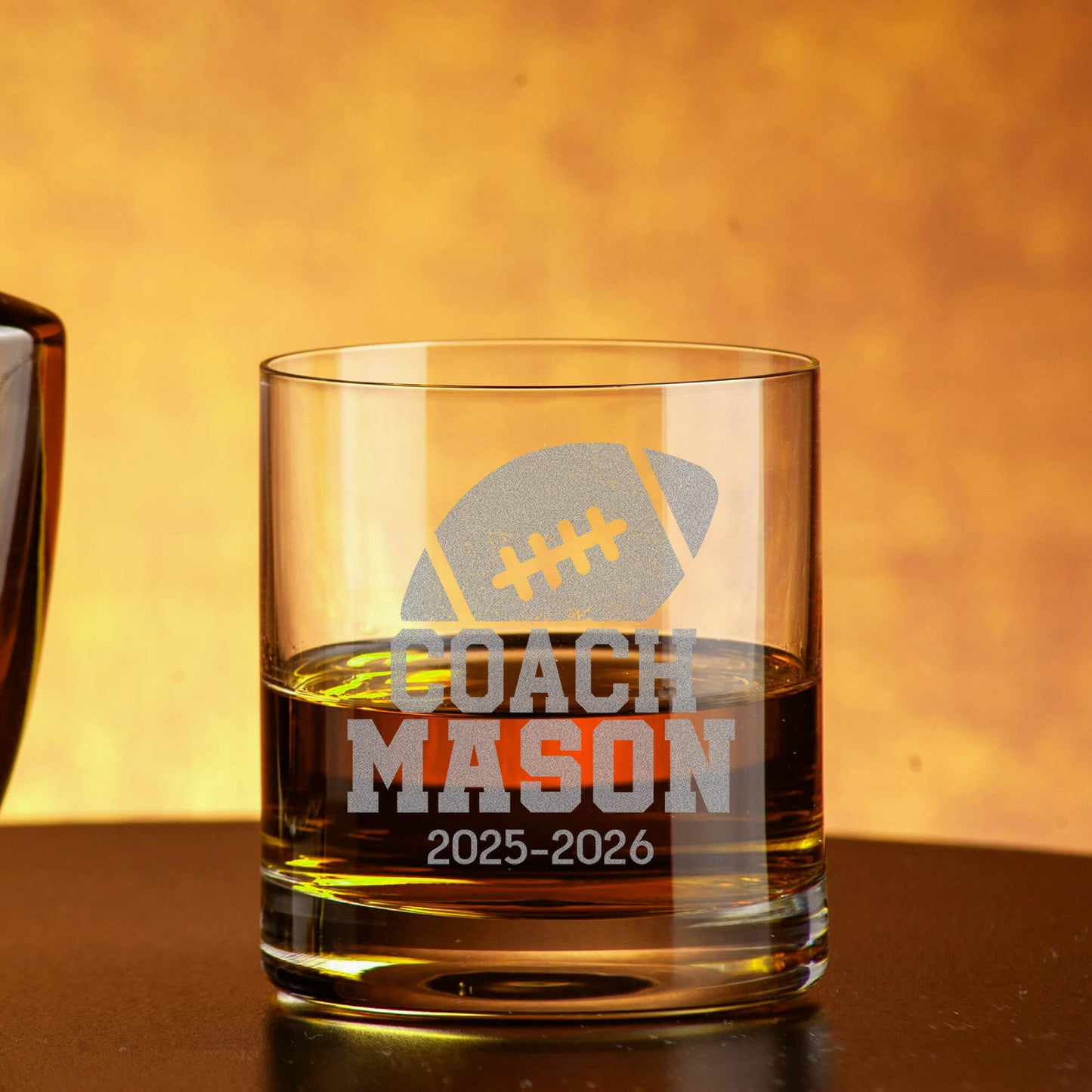 Personalized Football Whiskey Glass