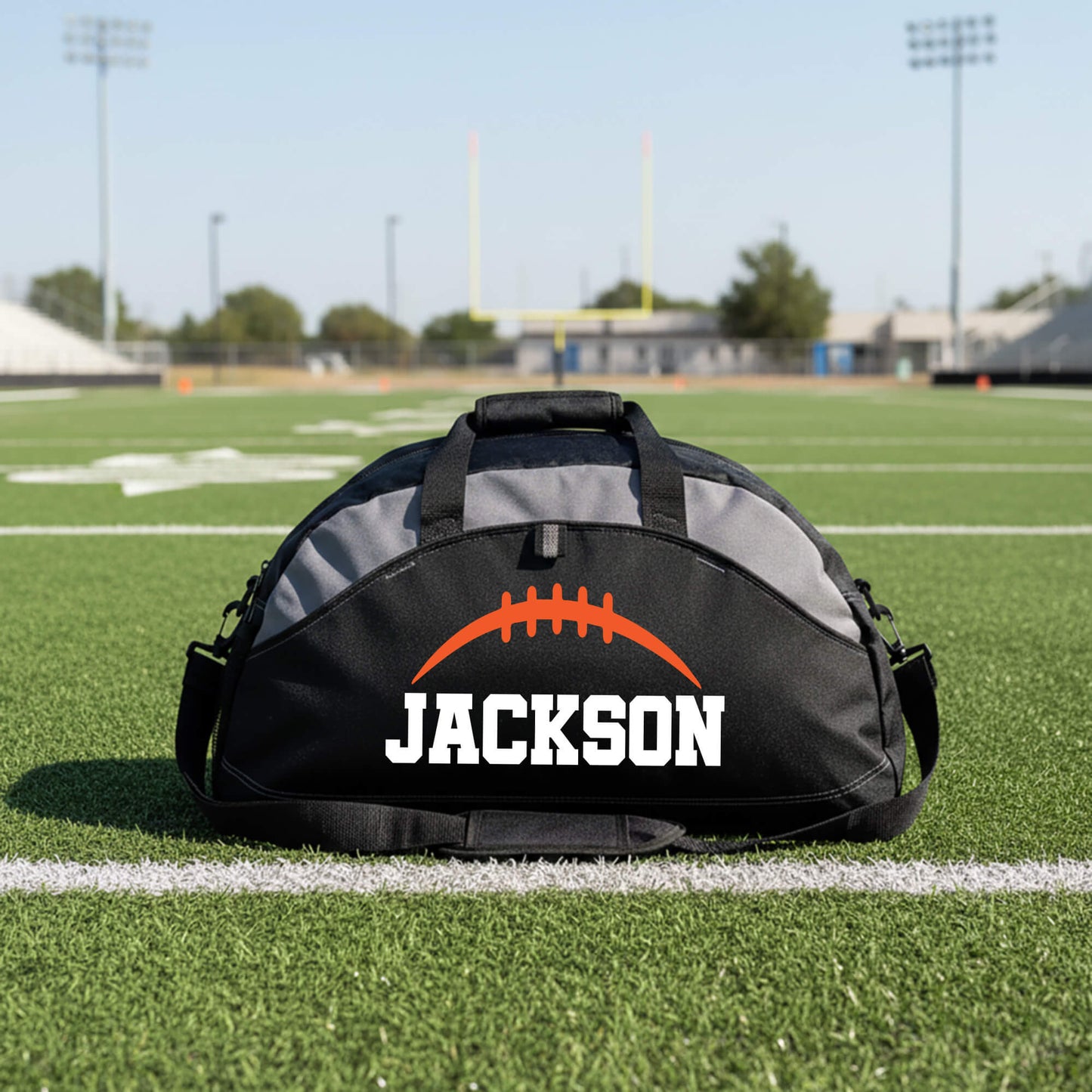Custom Football Duffle Bag with Name