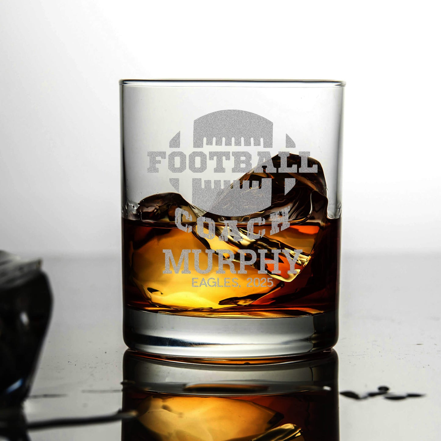 Personalized Football Whiskey Glass