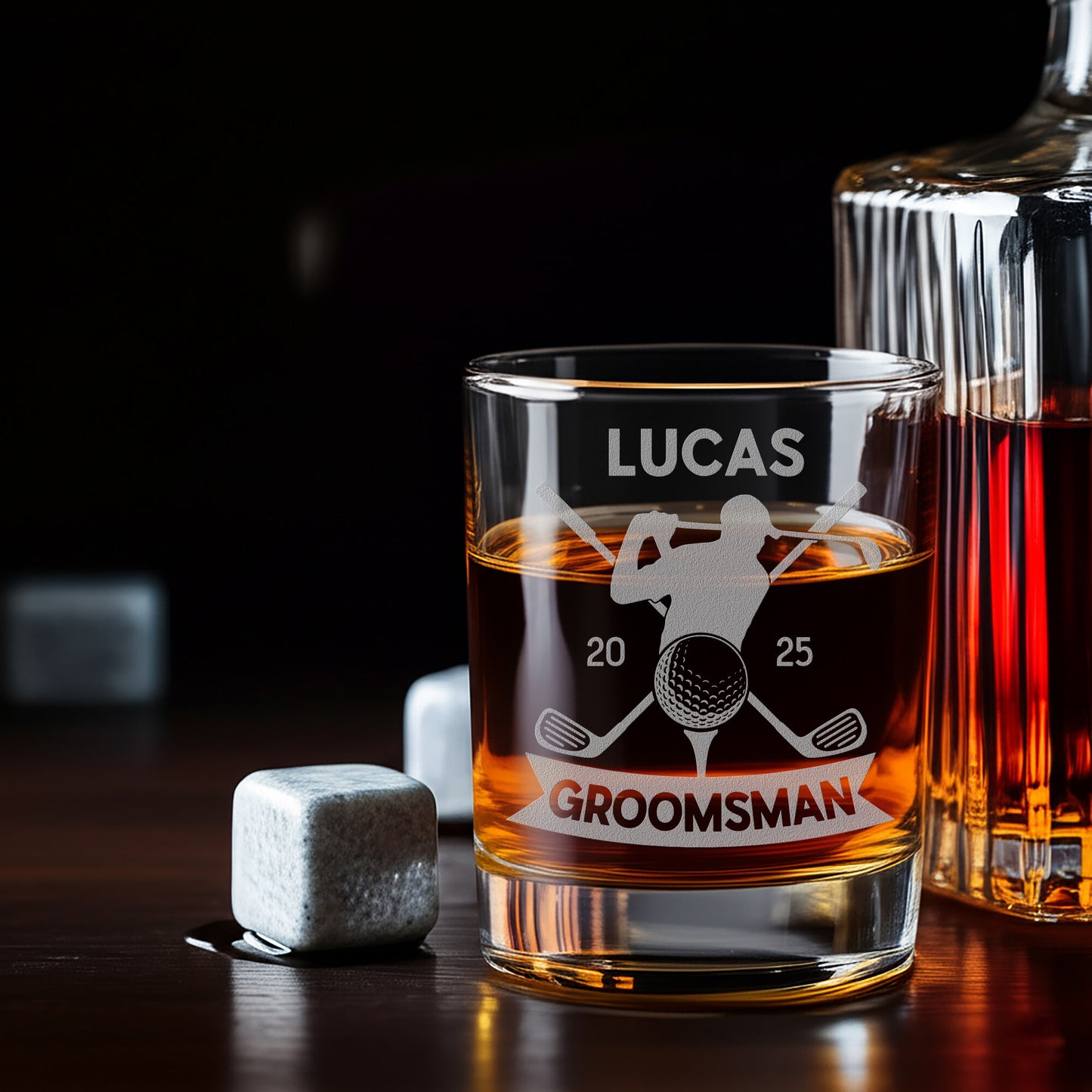Best Man Golf Gift, Custom Golf Rocks Glass, Best Man Proposal, Groomsmen Gift, Groomsmen Proposal, Wedding Party, Best Man Gift, Golf Whiskey Glass Proposal