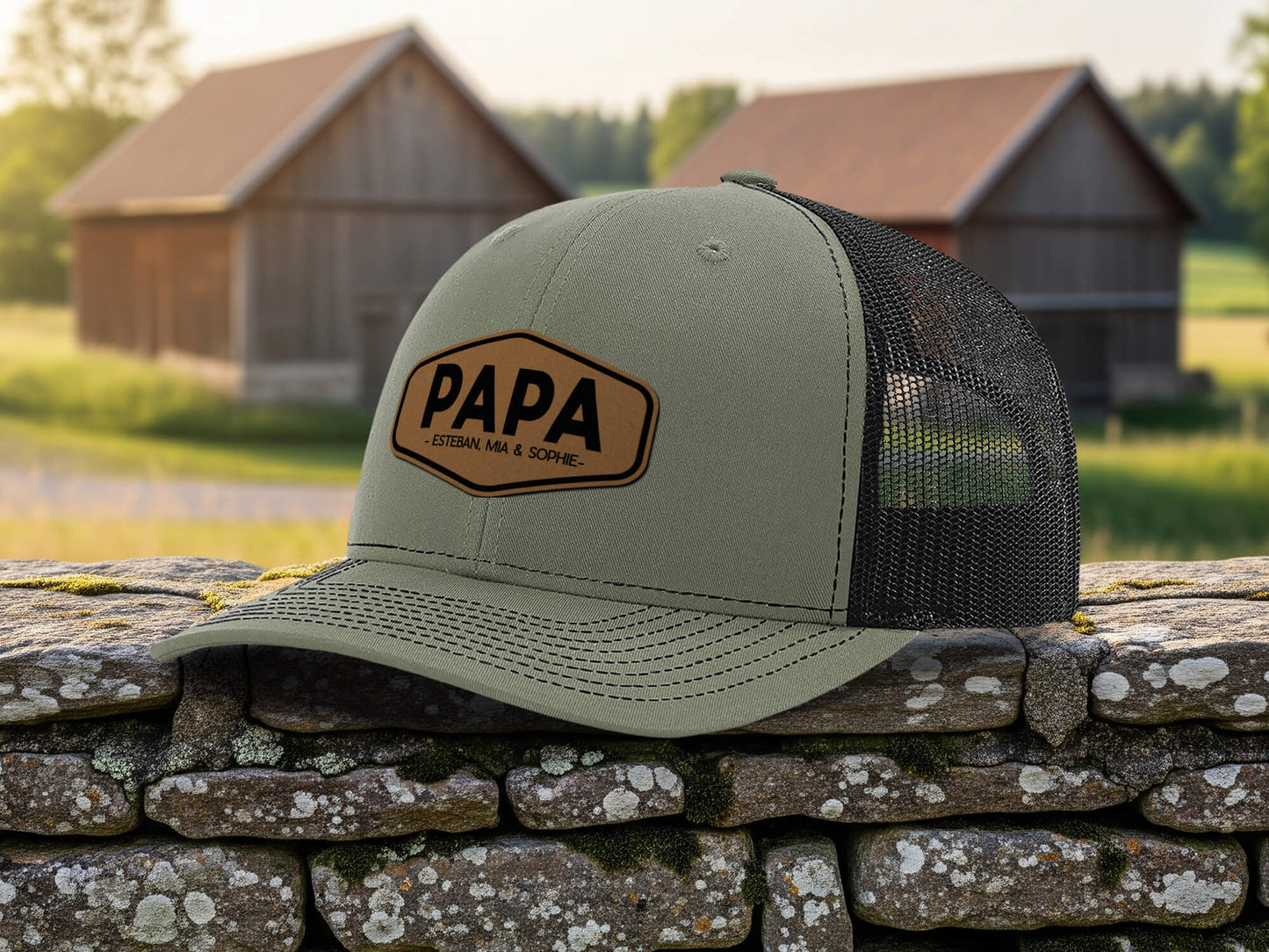 Personalized Dad Hat with Names, Custom Grandpa Hat for Men, Fathers Day Gift, Mens Christmas Gift, Papa Cap, Engraved Father Ball Cap