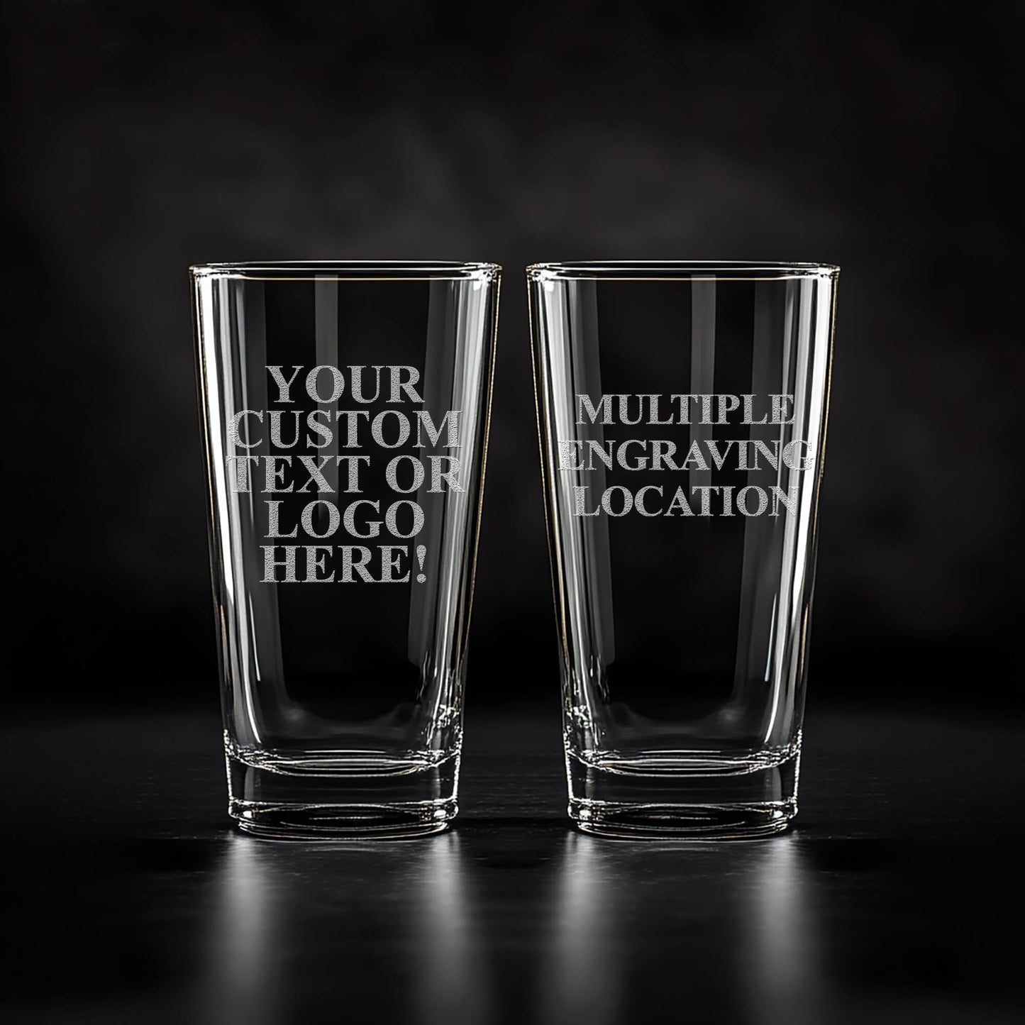 Personalized Beer Glass Engraved with Any Message, Custom Logo, Add Your Logo, Name, or Message, Gift for Dad, Boss, or Beer Lover