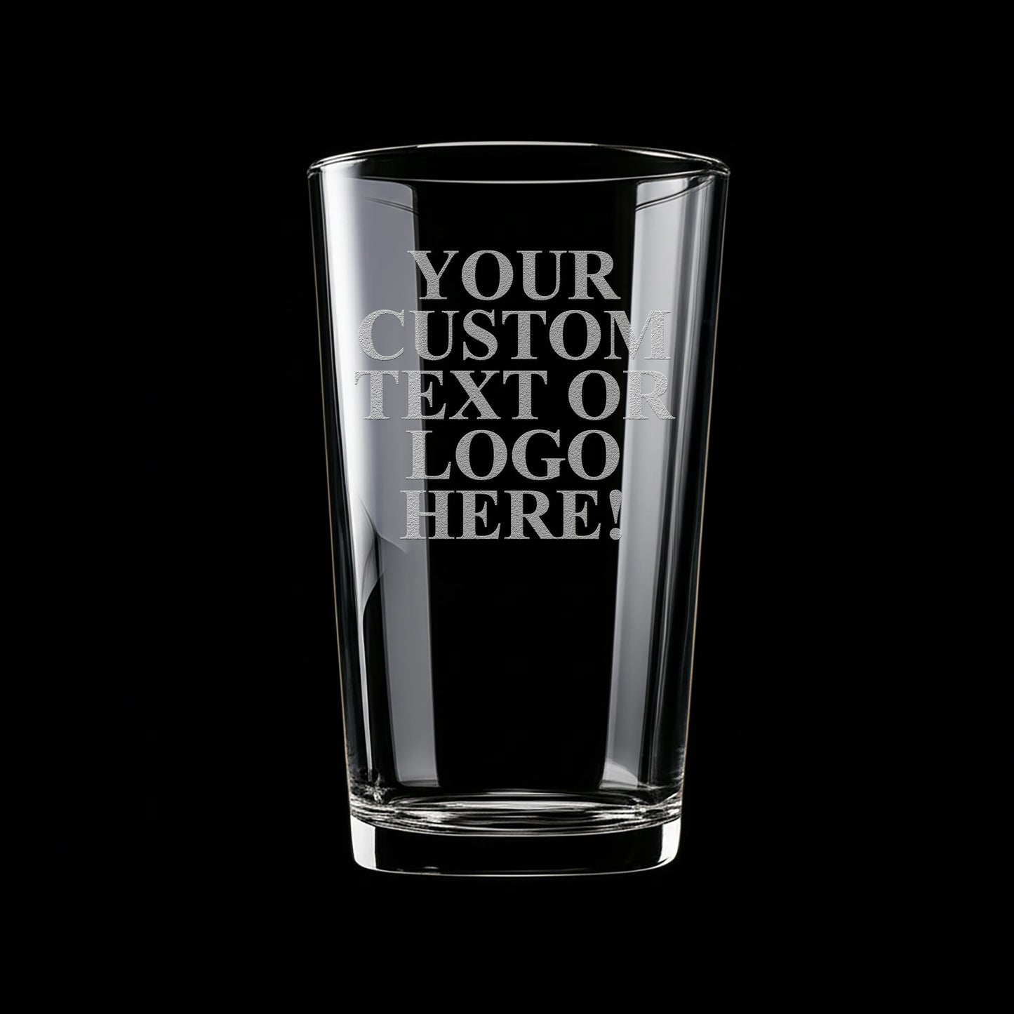 Personalized Beer Glass Engraved with Any Message, Custom Logo, Add Your Logo, Name, or Message, Gift for Dad, Boss, or Beer Lover
