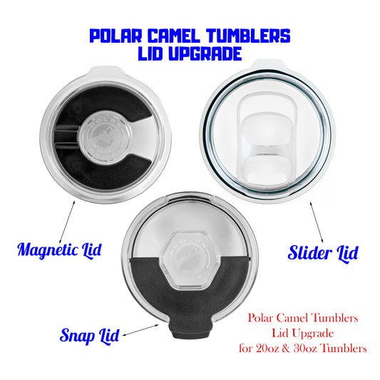 Polar Camel 20oz and 30oz Tumbler Lid Upgrade | Extra Tumbler Lid for Replacement or Upgrade