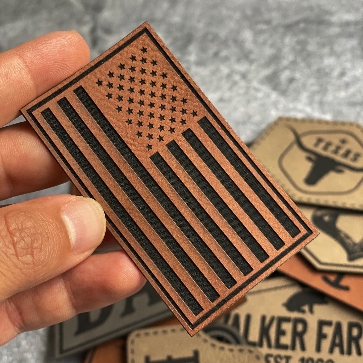 Custom Logo Leatherette Patches