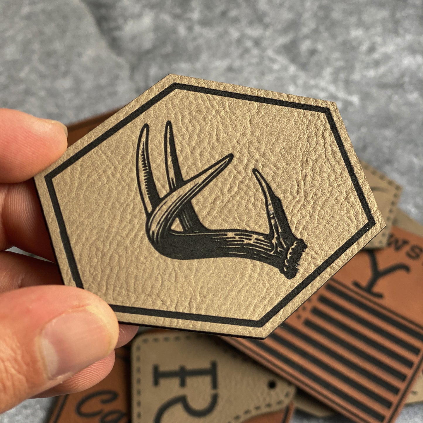 Custom Logo Leatherette Patches