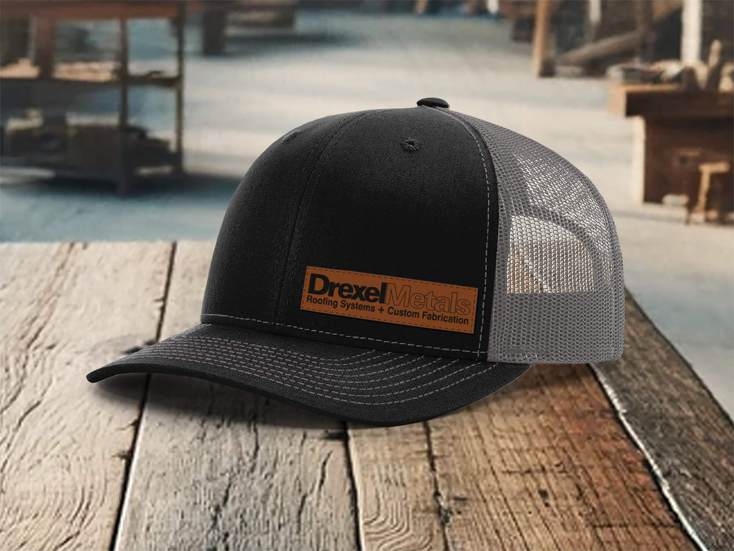 Custom Logo Leather Patch Hat, Company Apparel, Business Merch, Your Logo Hat, Business Logo Hat, Hat for Business Workers