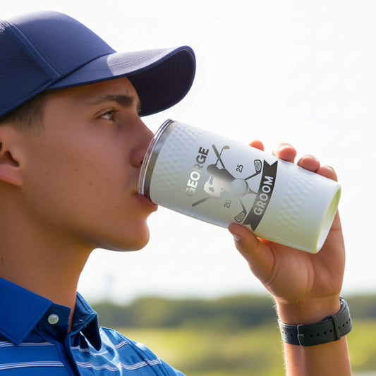 Custom Golf Tumbler – Engraved Groomsmen Gift, Personalized Golf Lover Cup, Wedding Party Favor, Best Man & Bachelor Golf Gift