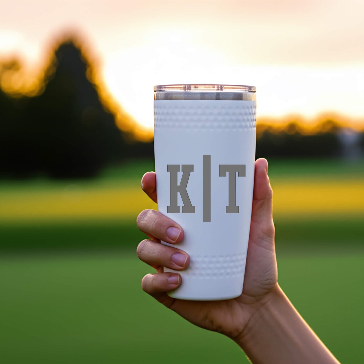 Golf Ball Dimple Tumbler, Laser Engraved Golfer Gift, Golf Ball Dimpled Insulated Cup, Custom Golf Gift, Custom Travel Mug, Gift For Golfer