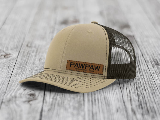 PAWPAW HAT, Custom Text Dad Cap, Customizable Year, Pregnancy Announcement Gifts, Birthday Gifts for Papa, Personalized Hat, Papaw Gifts,