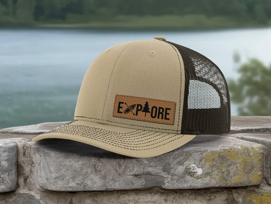 Explore Custom Leather Patch Hats – Personalized Engraved Logo & Text, Unique Gifts for Men & Women