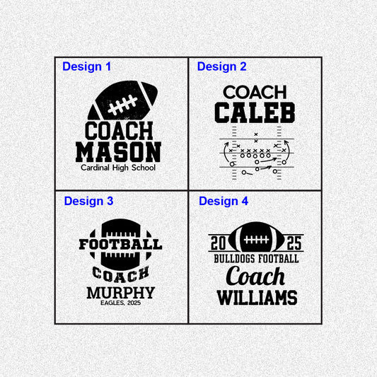 Personalized Football Coach Pint Glass