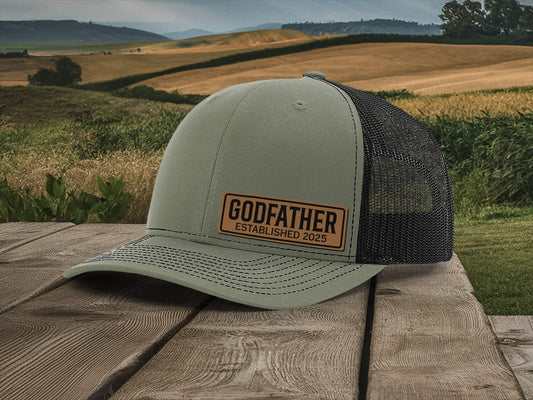 Personalized Godfather Hats | Custom Embroidered Godparent Caps