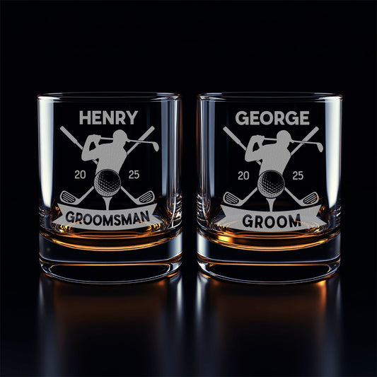 Best Man Golf Gift, Custom Golf Rocks Glass, Best Man Proposal, Groomsmen Gift, Groomsmen Proposal, Wedding Party, Best Man Gift, Golf Whiskey Glass Proposal