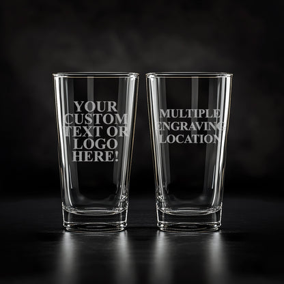 Personalized Beer Glass Engraved with Any Message, Custom Logo, Add Your Logo, Name, or Message, Gift for Dad, Boss, or Beer Lover